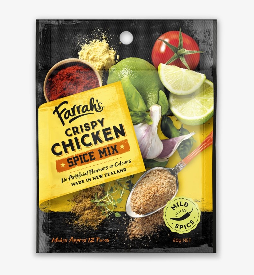Crispy Chicken Spice Sachet With Shadow, transparent png