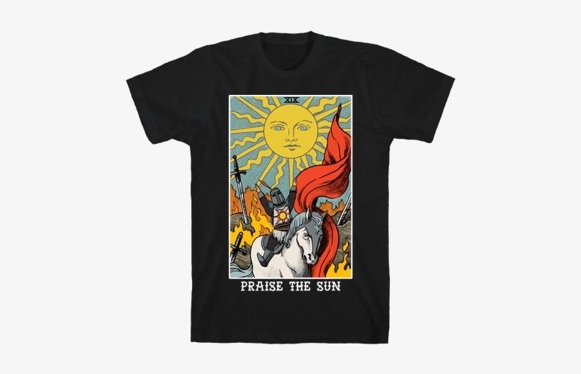 Praise The Sun Tarot Card Mens T-shirt - Sun Tarot Card Shirt, transparent png