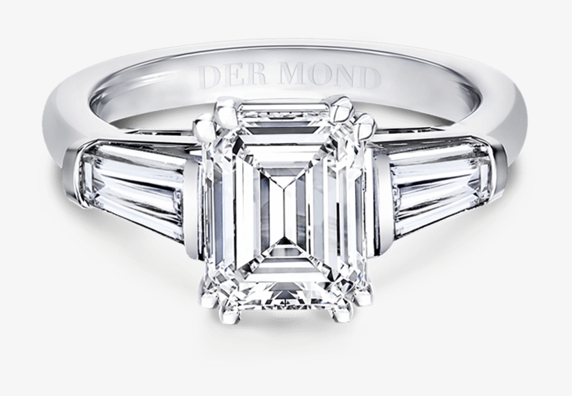 Three Diamond Emerald Shape Baguette Side - Side, Turkey, transparent png