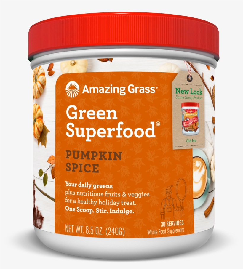 Pumpkin Spice - Amazing Grass Green Superfood Powder, Chocolate (brown),, transparent png