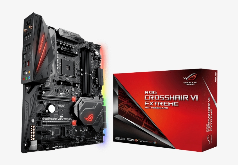 Asus Rog Crosshair Vi Extreme Amd X370 E-atx Motherboard - Asus Rog Crosshair Vi Extreme - Motherboard - Extended, transparent png