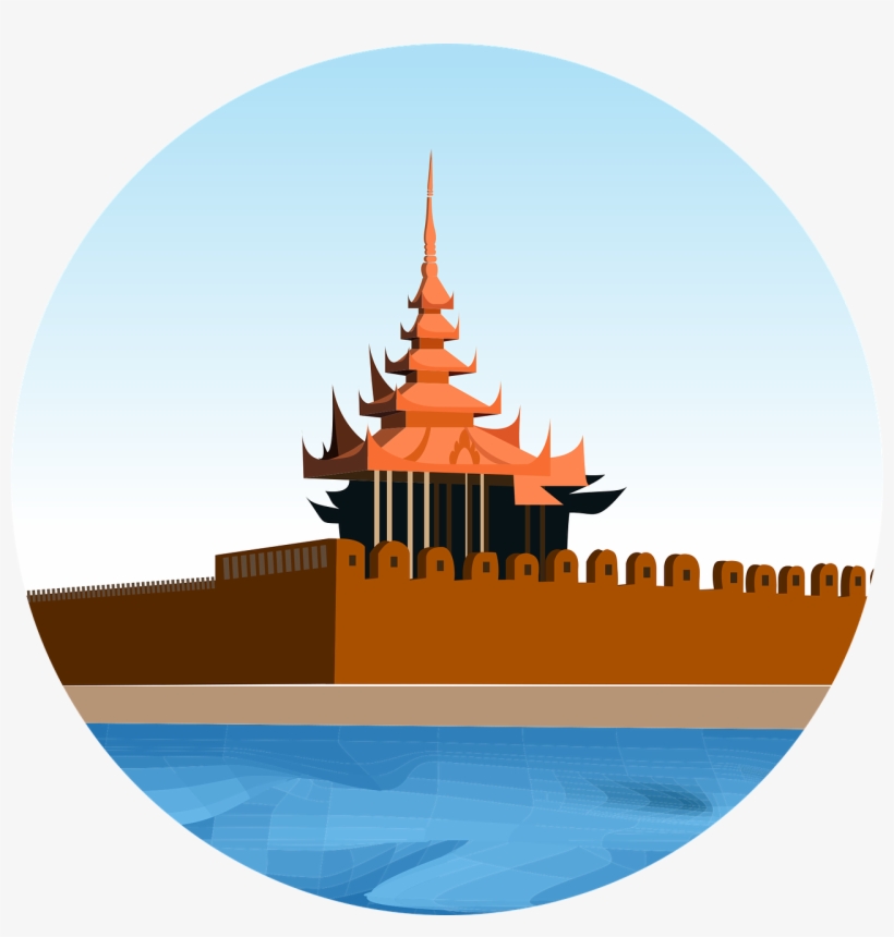 Mandalay Palace,burmese,graphic Design,free Vector - Mandalay Palace Vector, transparent png