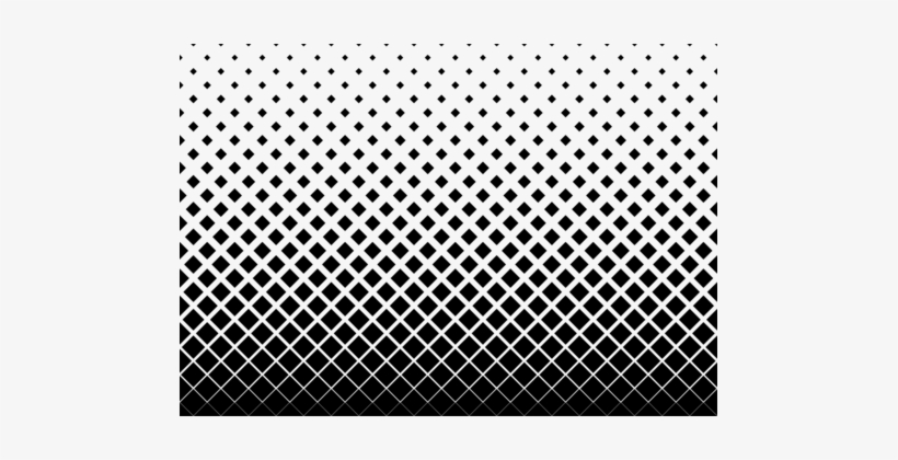 Halftone Black And White Encapsulated Postscript - Black And White Gradient Pattern, transparent png