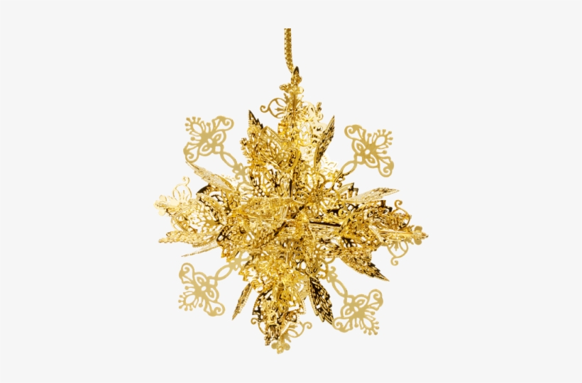 Snowflake, Gold-plated - Chandelier, transparent png