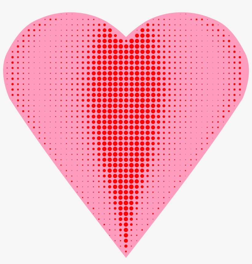 Clipart - Heart Halftone - Halftone, transparent png
