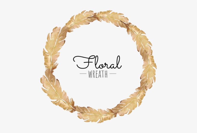 Feather Wreath, Wreath, Brown, Beautiful Png And Vector - Floral Designs For Mandala Coloring Lovers [book], transparent png