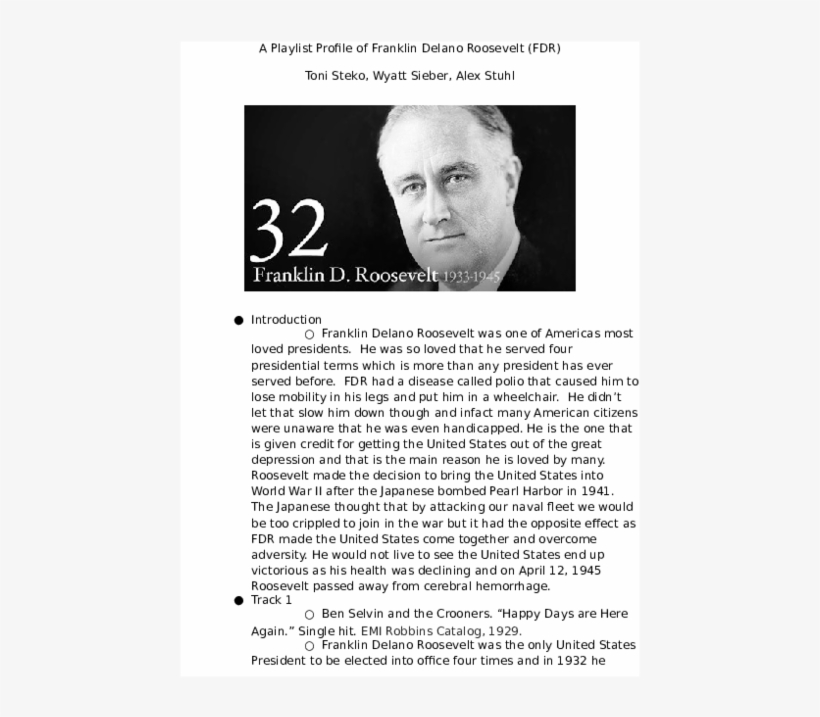 Docx - Franklin D Roosevelt, transparent png
