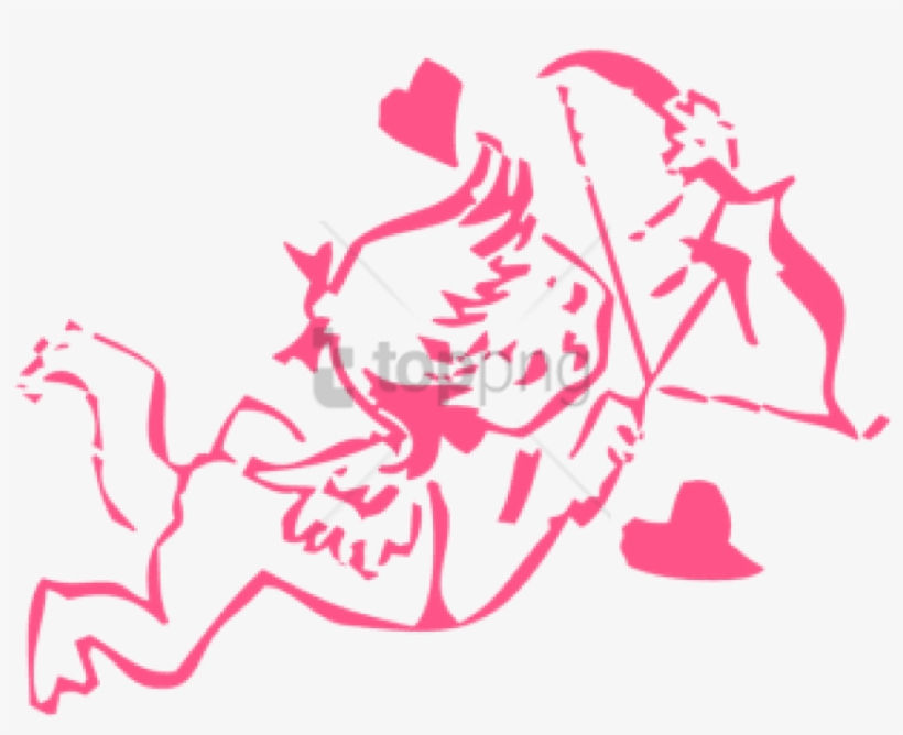 Free Png Love Angel With Arrow And Bow Pink Love Card, - Background Valentine, transparent png