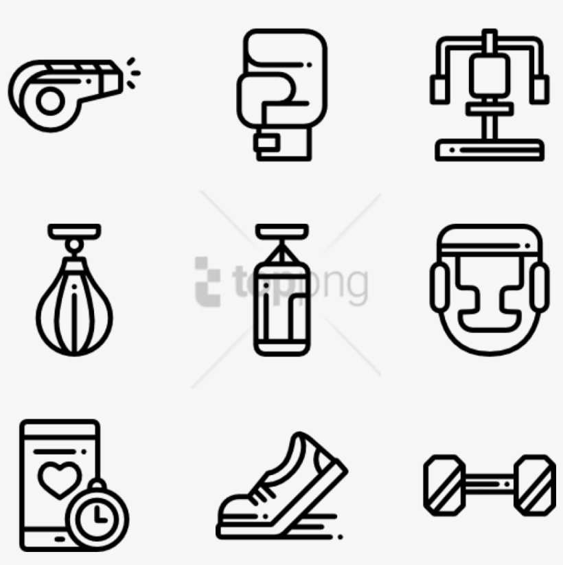 Free Png Gym Equipment 50 Icons - Facebook Line Icon Png, transparent png