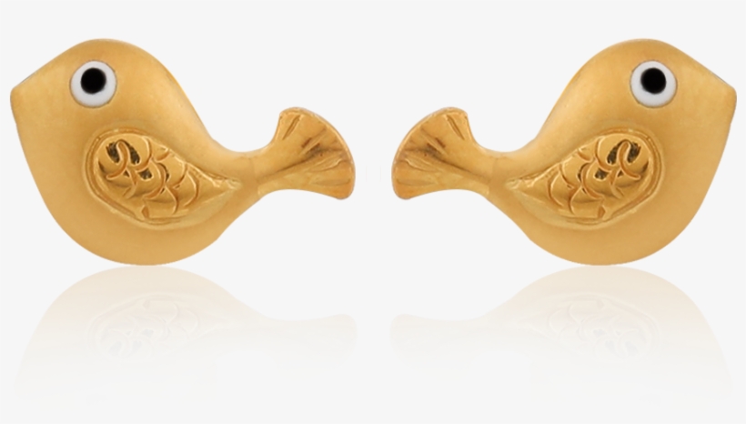 Adorable Golden Fish Earrings - Earrings, transparent png