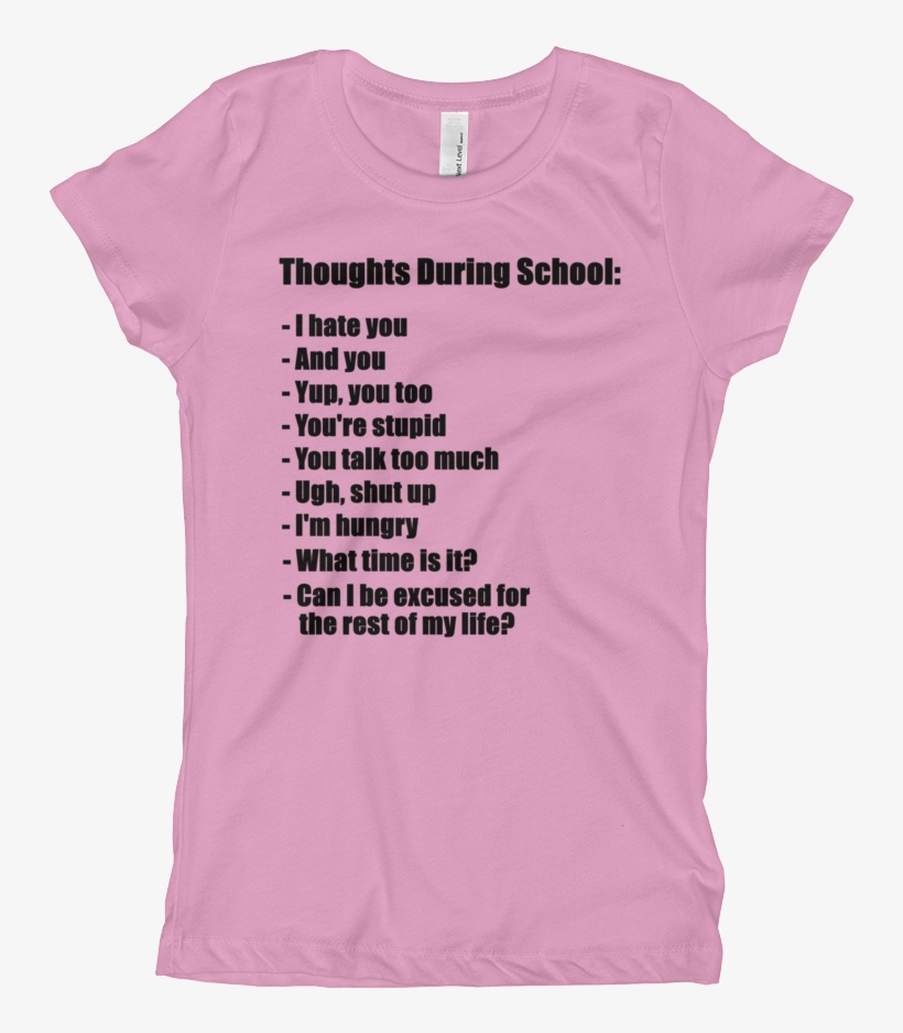 School Thoughts Shirt - Active Shirt, transparent png