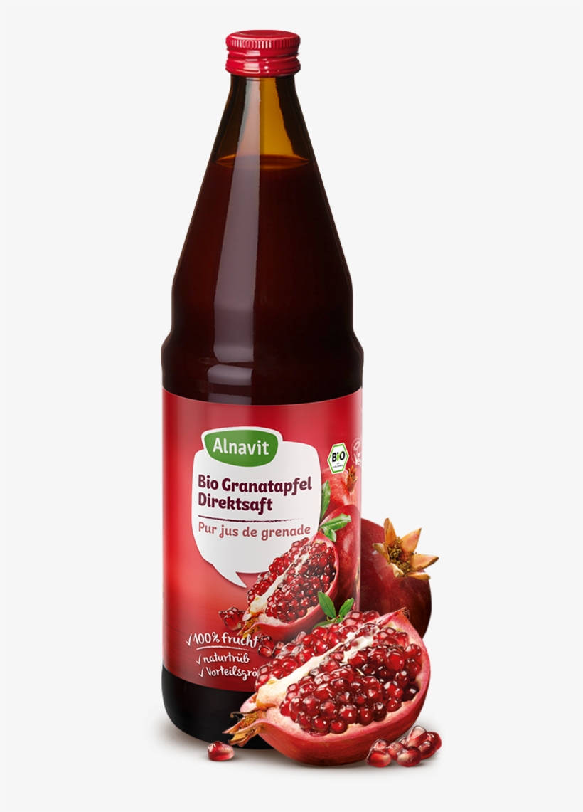 Organic Pomegranate Juice - Bottle, transparent png
