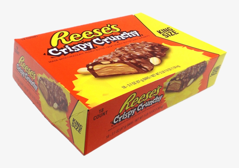 Reeses Crispy Crunchy King Size 18 Bars - Chocolate, transparent png