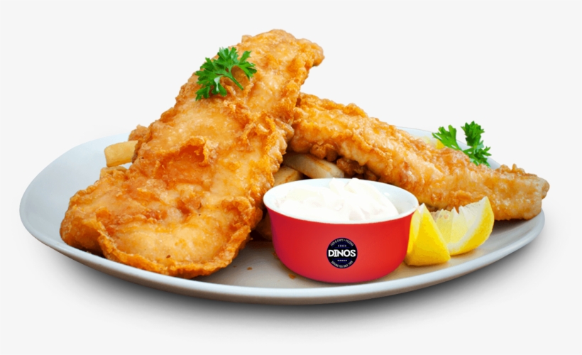 Dinos Fish And Chips Food - Fry Fish In Batter, transparent png