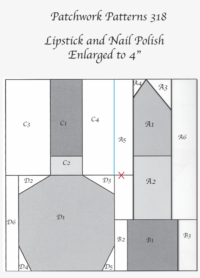 Lipstick - Lipstick Quilt Block, transparent png