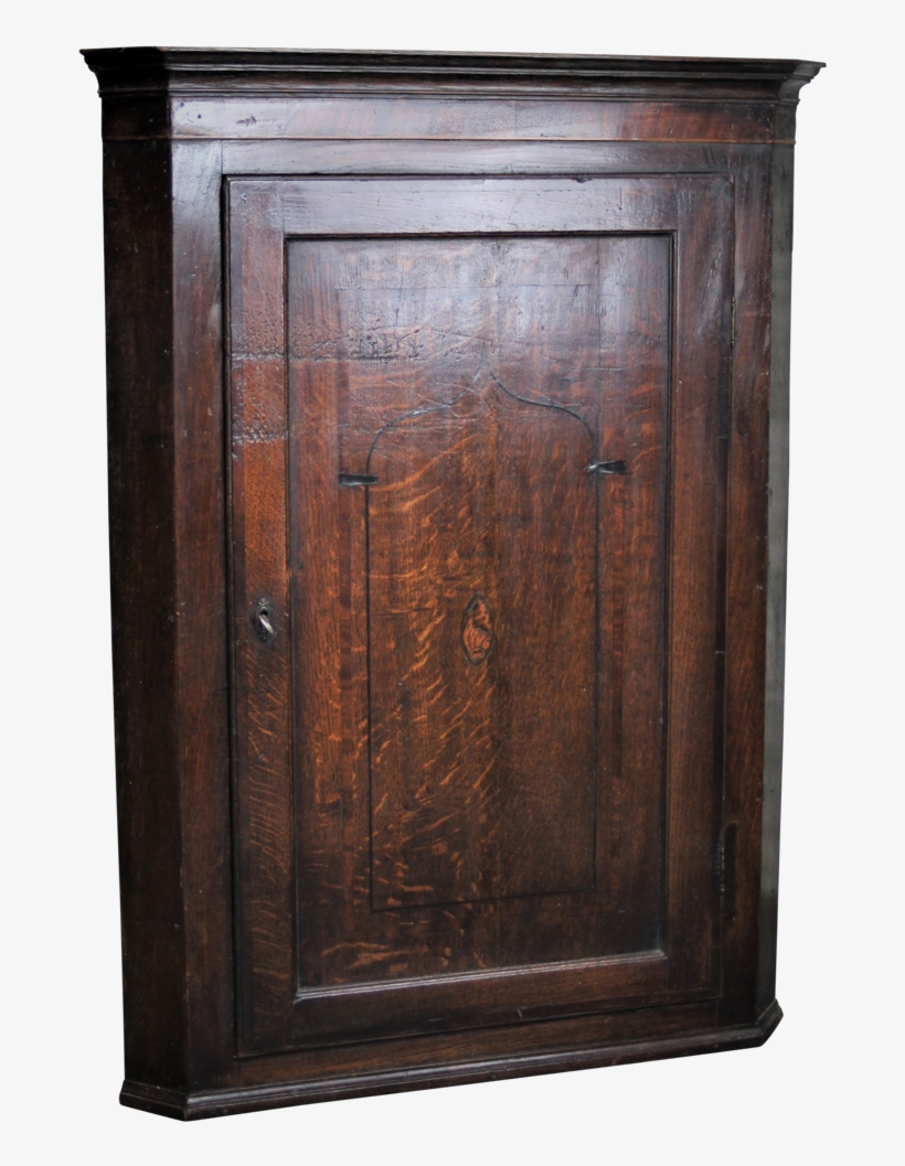 George Iii Oak Corner Cupboard With Ebony Inlay - Cupboard, transparent png