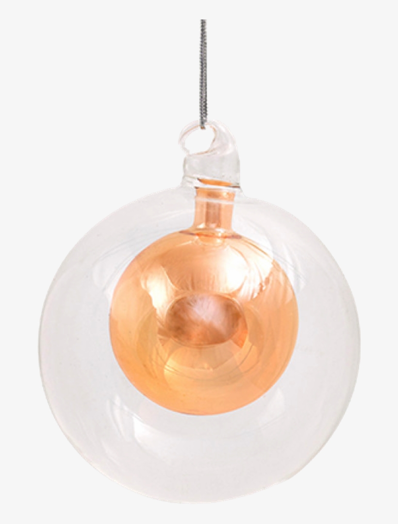 Christmas Balls Clear/gold M - Incandescent Light Bulb, transparent png