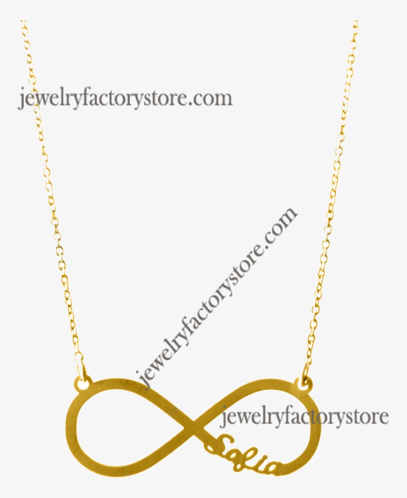Infinity Necklace With Customizable Name - Chain, transparent png