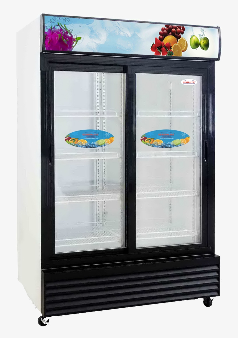 Generaltec 1400 Liters 2 Sliding Doors Showcase Chiller-gch1400sd - Cupboard, transparent png