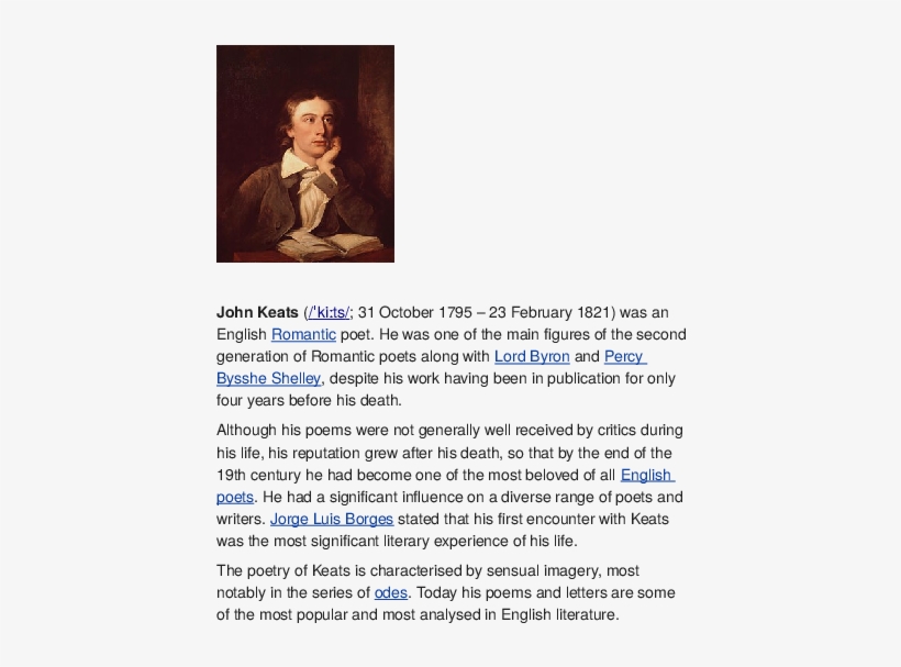 Docx - John Keats, transparent png