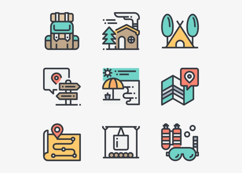 Adventure Travel Icon, Icon Font, Icon Pack, Vector - Icon, transparent png