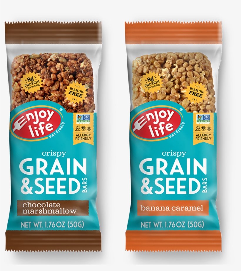 Also, Chocolate Marshmallow And Banana Caramel Grain - Enjoy Life Foods Crispy Grain Seed Bars Maple Sweet, transparent png
