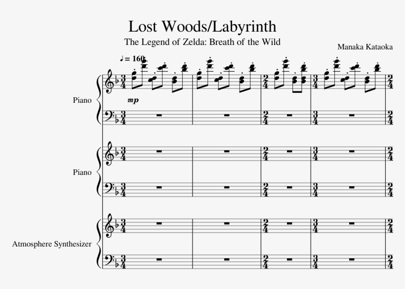 Lost Woods Labyrinth Sheet Music 850x1100 PNG Download PNGkit