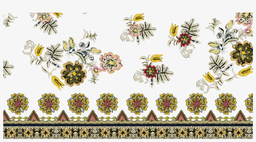 Hand Embroidery,embroidery Design,border Design,hand - Motif, transparent png