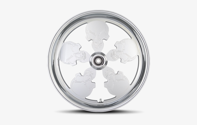 Skull Chrome Wheel - Platinum, transparent png