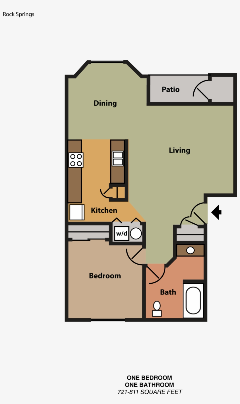 Floor Plans Of Rock Springs Apartments In Cheney Wa - Floor Plan, transparent png