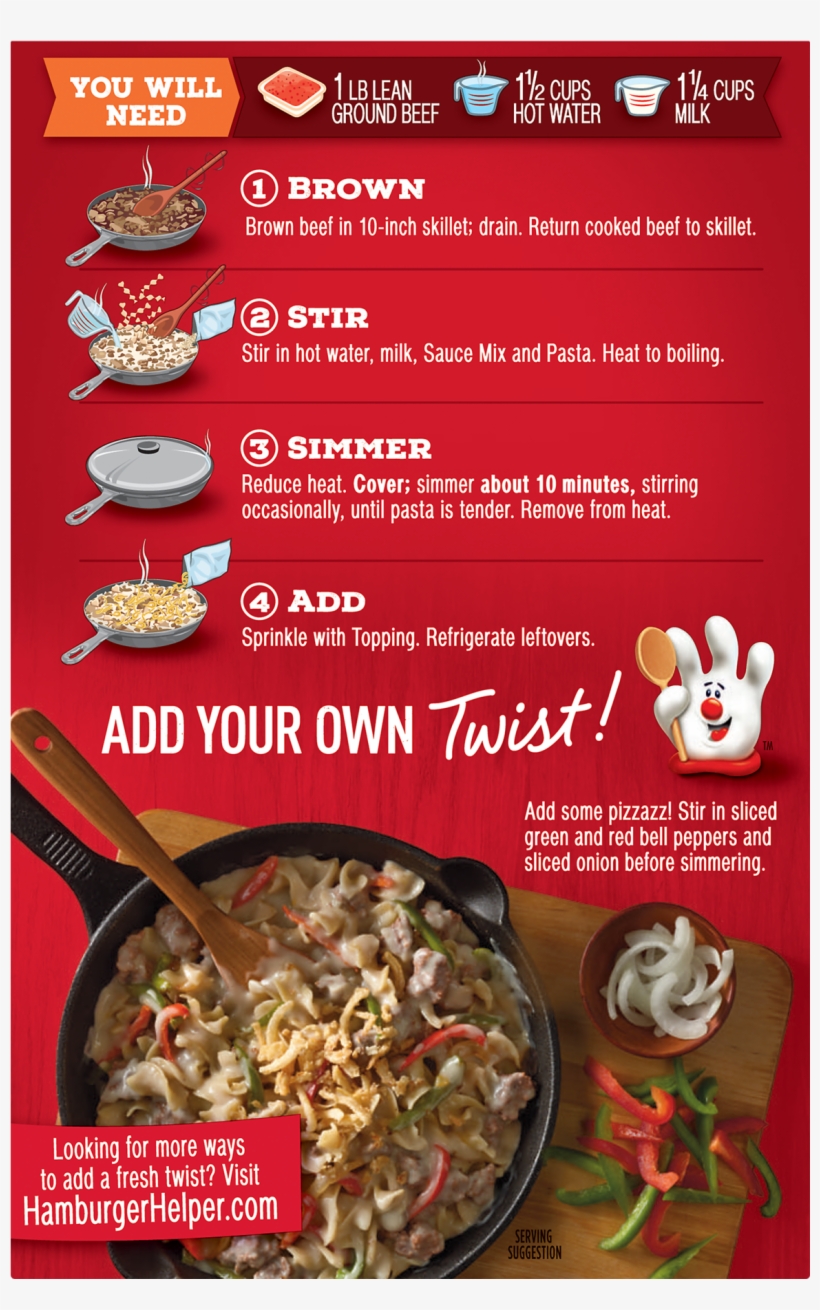 Hamburger Helper Philly Cheesesteak Hamburger Helper - Korean Chinese Cuisine, transparent png