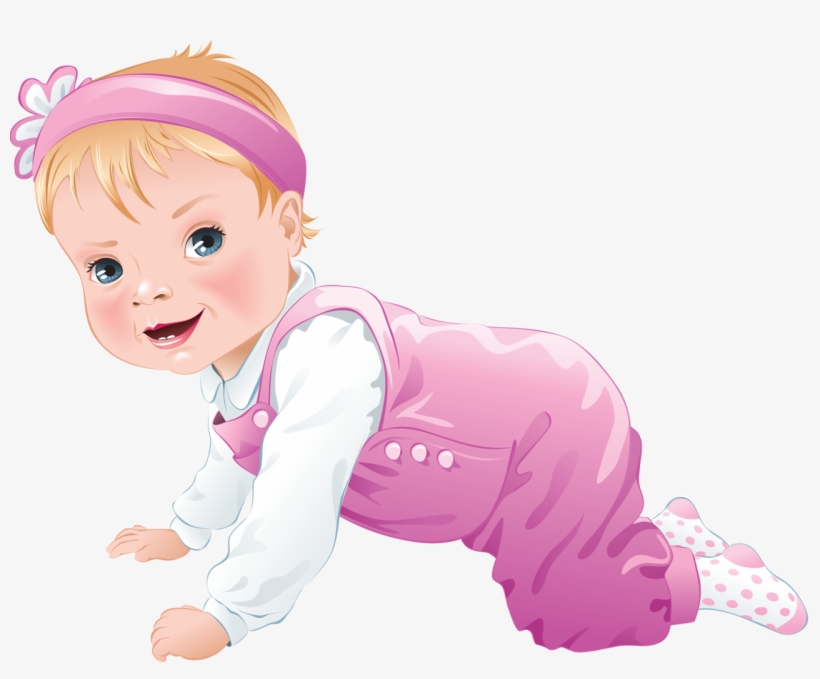 Baby [преобразованный] - Girl Cralling Drawn Babys, transparent png
