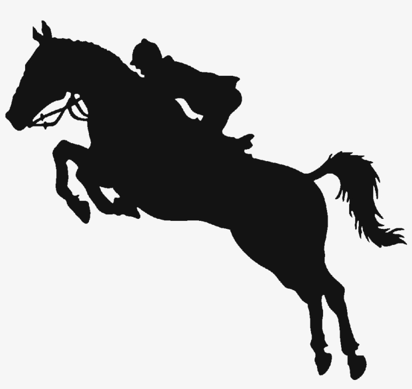 Horse Jumping Silhouette - Horse Jumping Sticker, transparent png