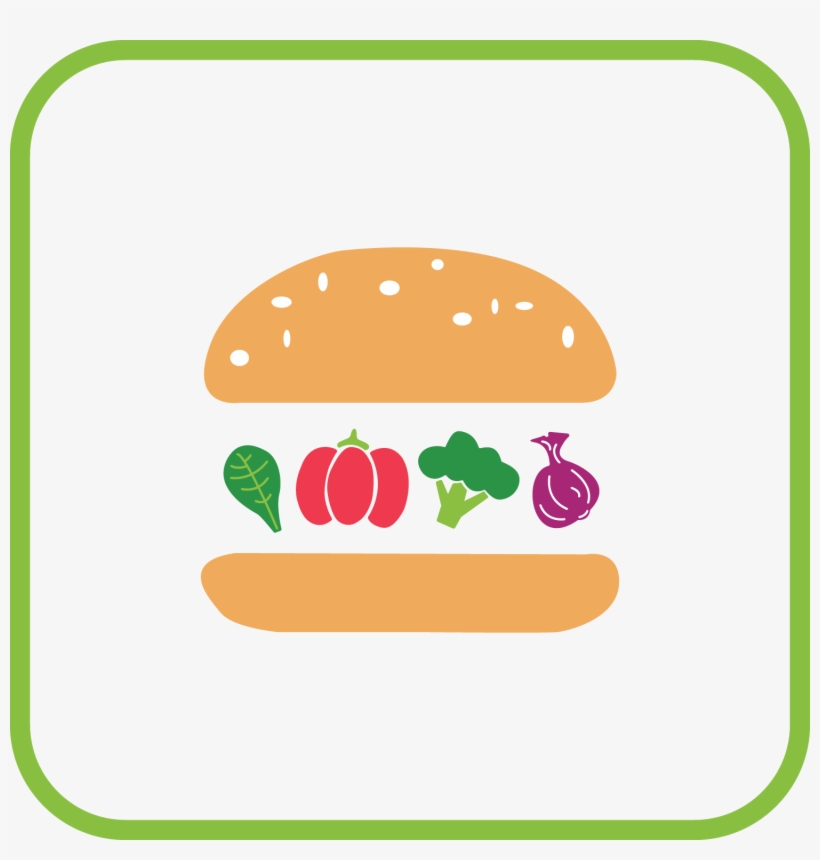 Veggie Burger Clipart Transparent Food - Fast Food, transparent png