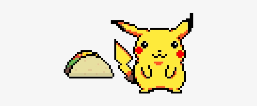 Someones Been Eating Too Many Tacos - Pikachu Pixel Art, transparent png
