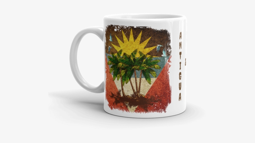 Grunge Flag White Glossy Mug - Mug, transparent png