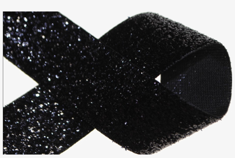 Glitter Bow Ribbon Transparent Image - Black Glitter Ribbon, transparent png