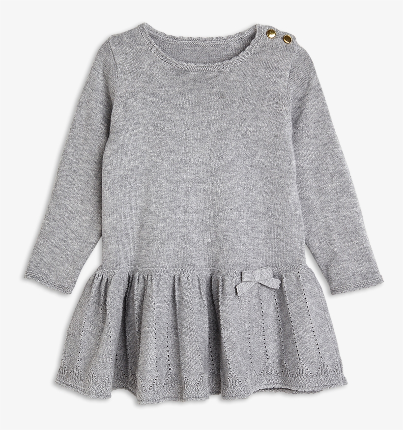 Knitted Dress Grey - Šaty Lindex Vel 122, transparent png