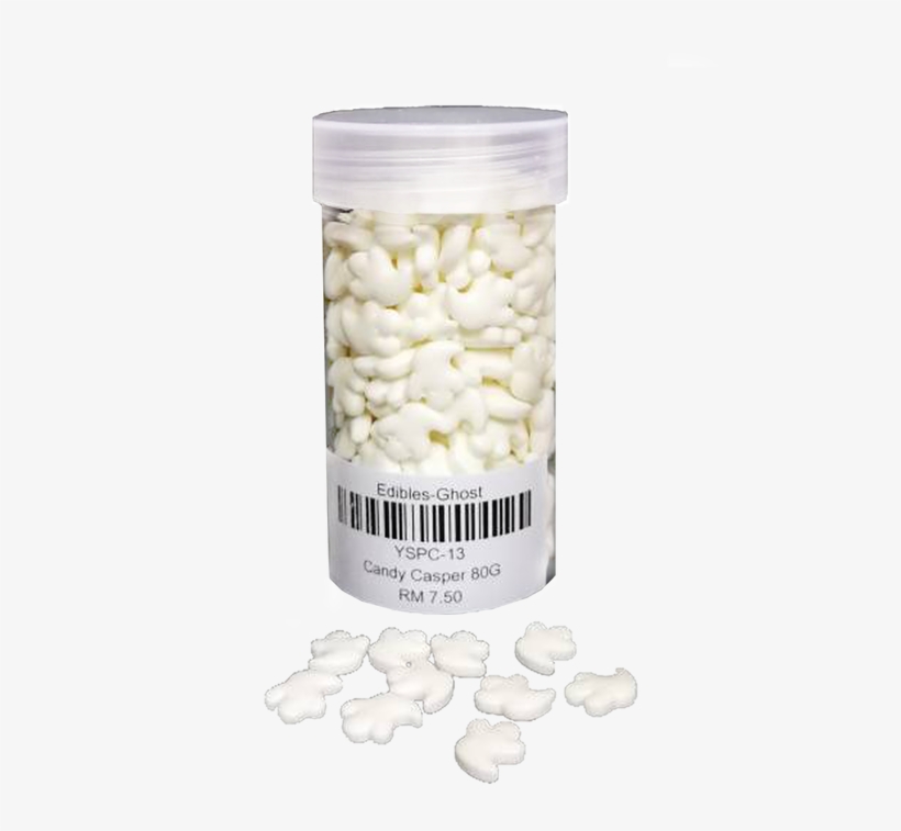 White Confetti Ghost Sprinkles Come In A Convenient - Comfit, transparent png
