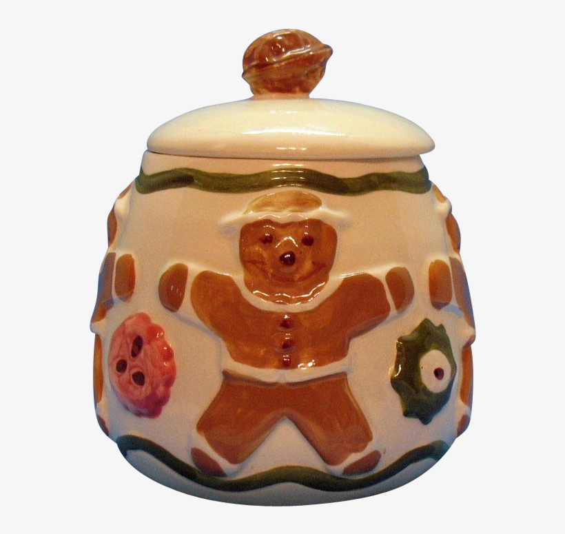 694 X 694 5 0 - Antique Gingerbread Man Cookie Jar, transparent png