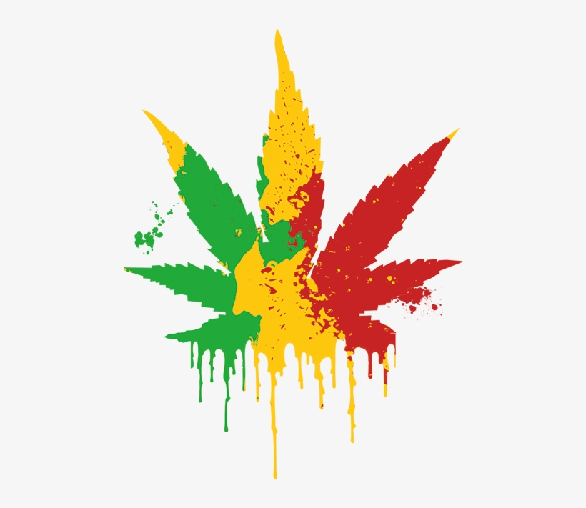 Rasta Weed Leaf Png, transparent png