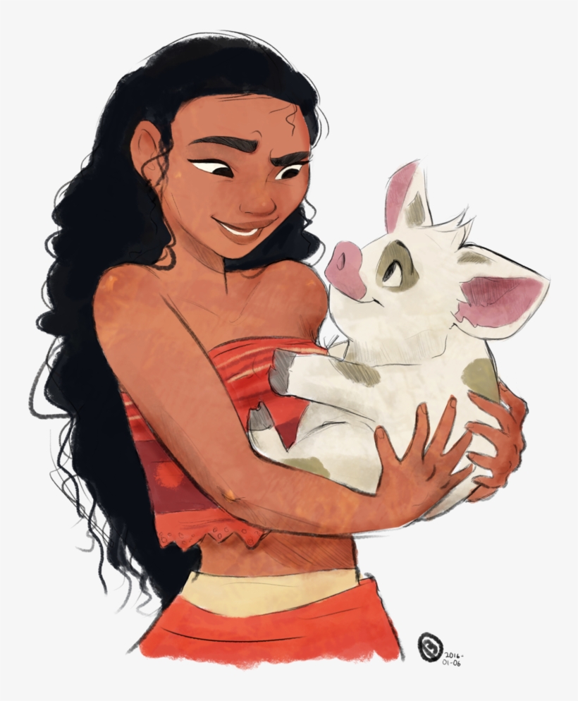 Moana Transparent Princess - Moana E O Porco Png, transparent png