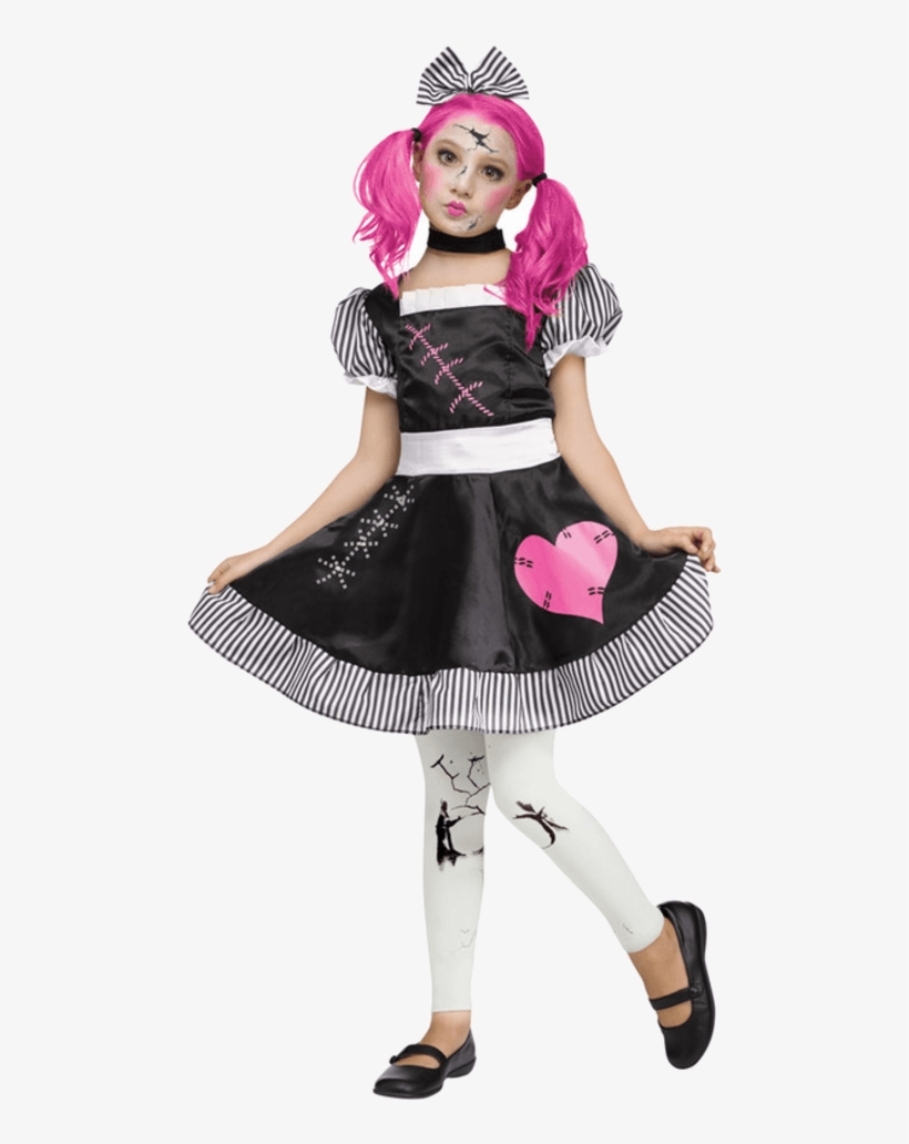 Child Broken Doll Halloween Costume - Doll Halloween Costume, transparent png