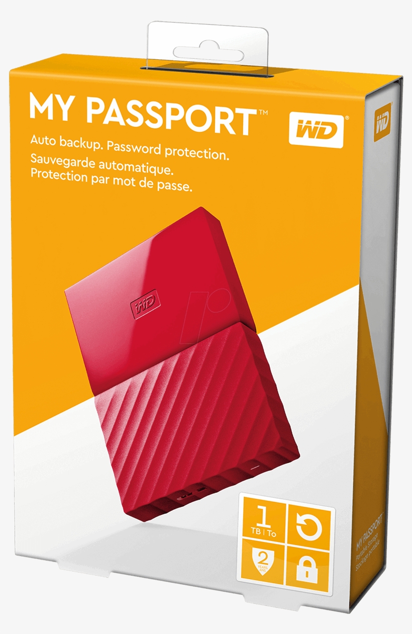 Western Digital My Passport External Hard Drive 1tb - Harddisk Wd New Model 2tb, transparent png