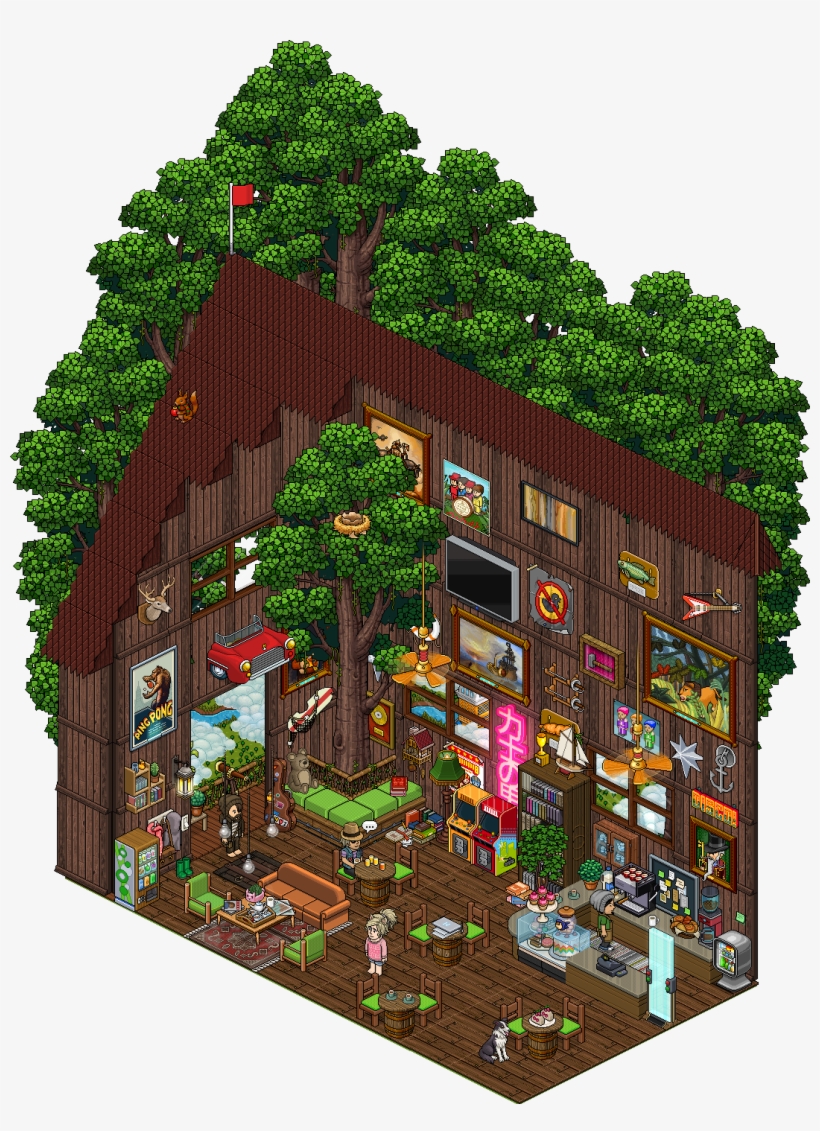 Habbo Hotel Tree House, transparent png