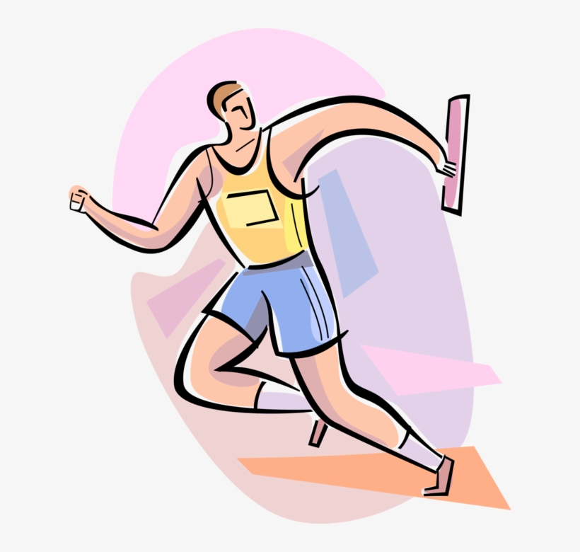 Track Relay Runner Png - Track And Field Clipart, transparent png