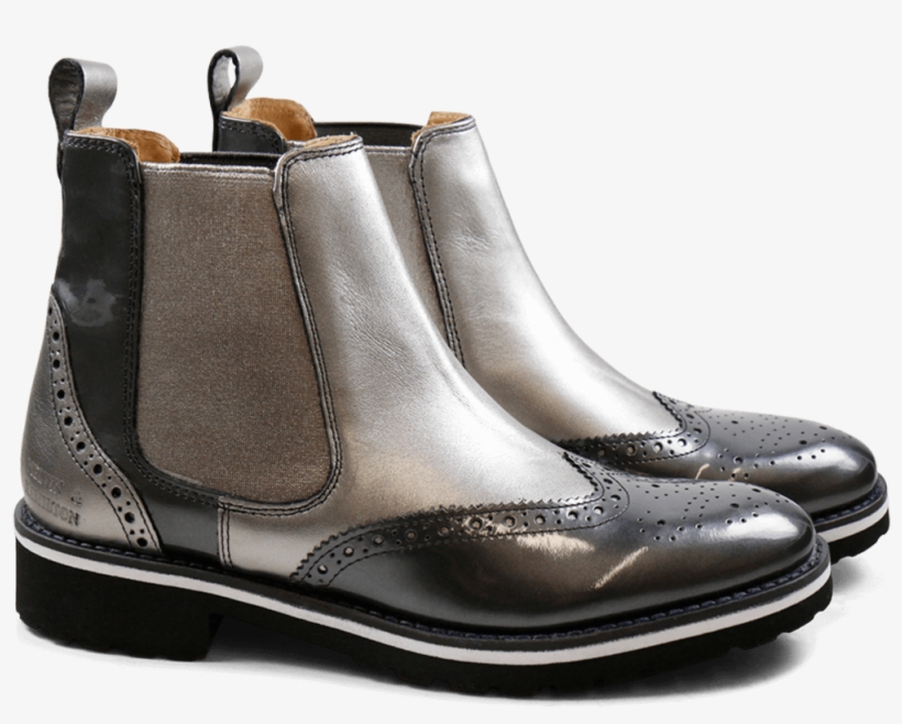 Ankle Boots Esther 7 Patent Gunmetal Laminato Gunmetal - Chelsea Boot, transparent png