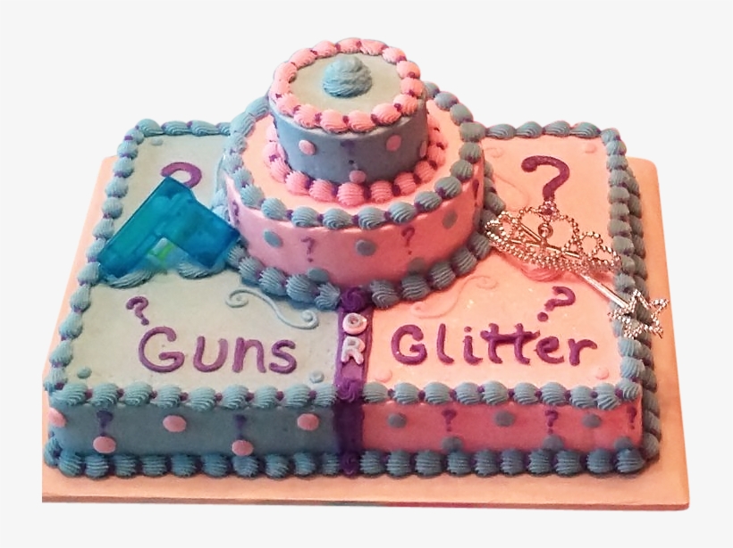 Laura Kate Daleverified Account - Guns Or Glitter Gender Reveal Cake, transparent png