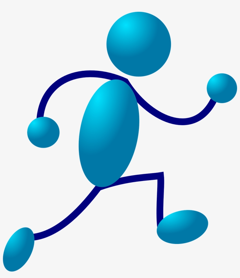 Runner Stickman Cartoon Activity Png Image - Runner Clip Art, transparent png