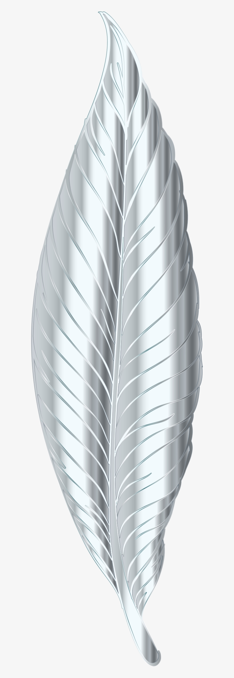 S - Silver Feather Clip Art, transparent png